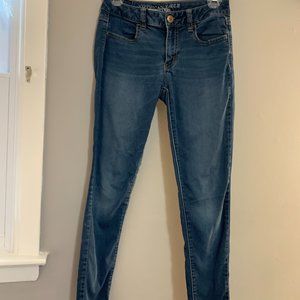 american eagle size four dark jeans